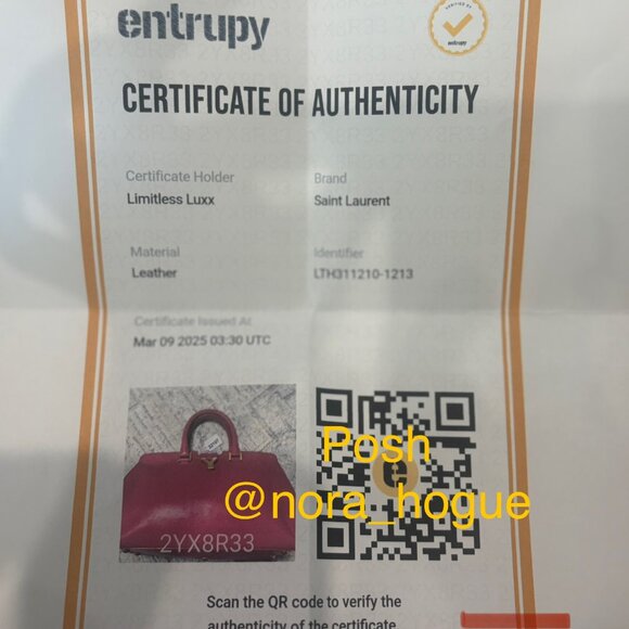 Auth YSL - Yves Saint Laurent Small Classic Y Cabas Fuscia Pink - COA Included - Picture 10 of 10